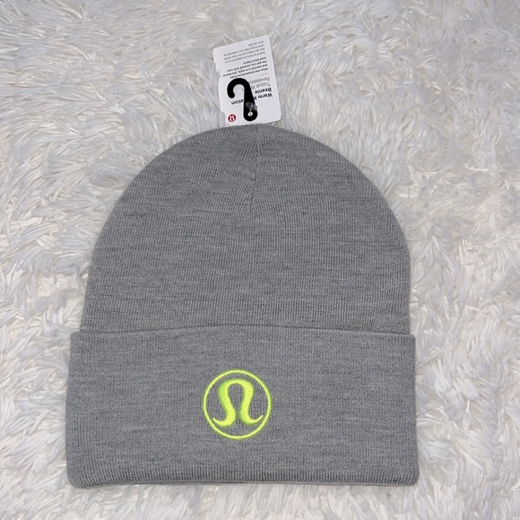 Lululemon Warm Revelations Beanie Color Rhino Grey / Highlighter Yellow OS NWT main image 5